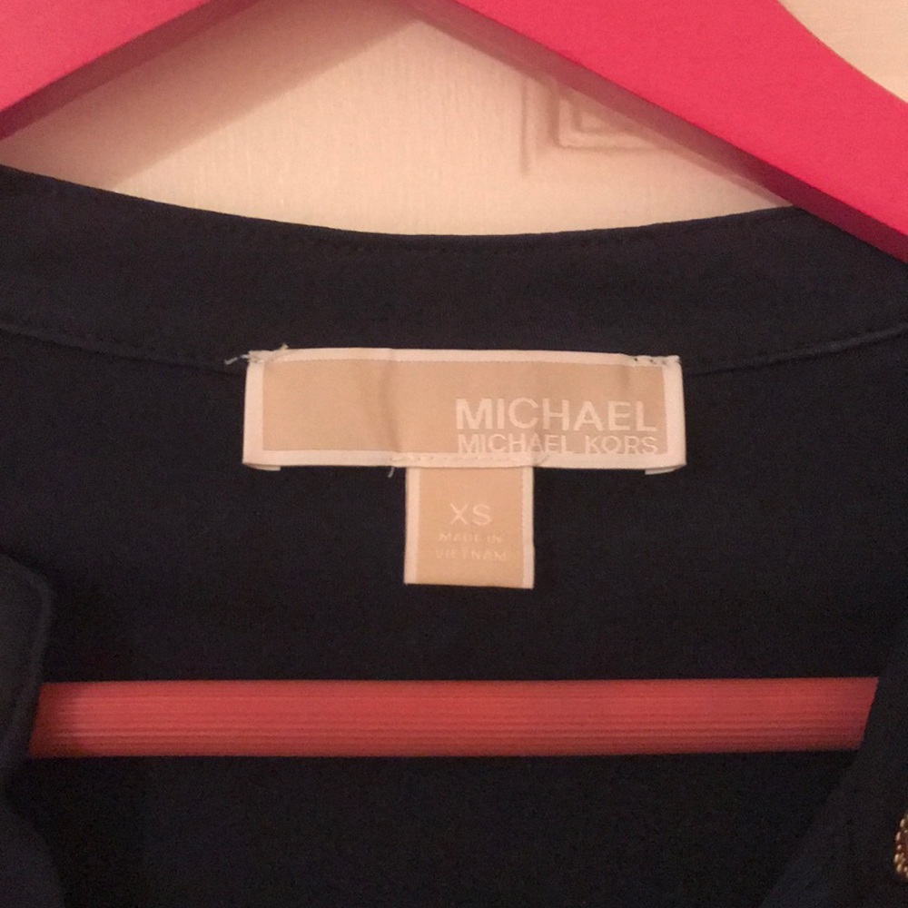 Michael Kors long navy short sleeve dress - Picture 2 of 2
